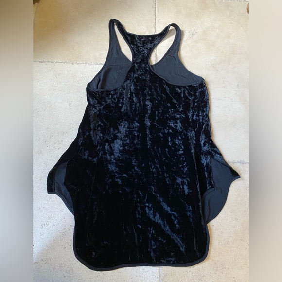 Theory Petites Black Velvet Racerback Tank Silk Blend P/TP - Picture 6 of 7